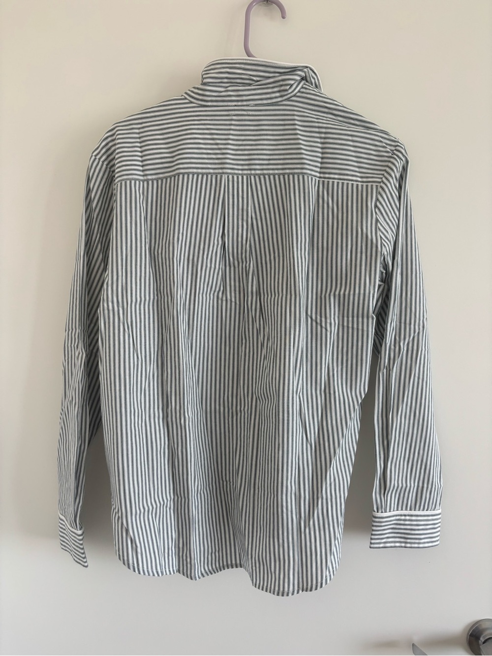 NWT GapBody Green Stripe Button-Up pajama Shirt - Picture 4 of 5